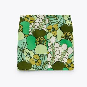Zara green mini skirt